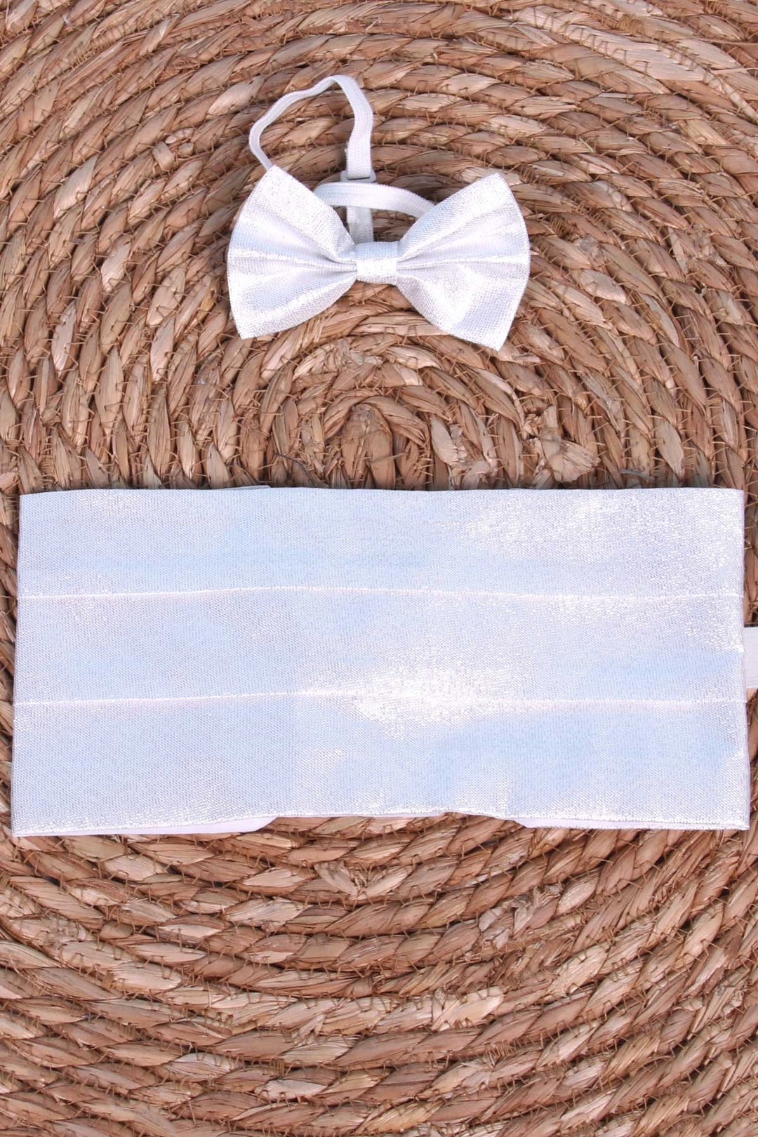 BRE Breeze Boy's Belt Bow Tie Silver - Irvington