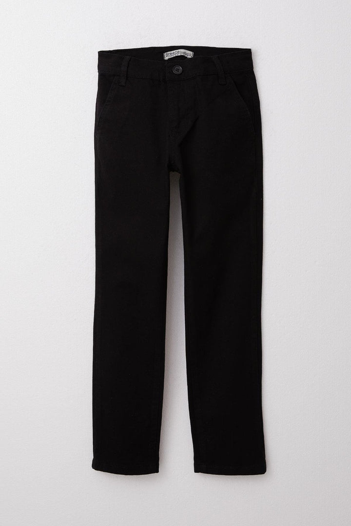 BRE Breeze Boys' Gabardine Basic Pants 84 Years, Black - Rancho Cordova