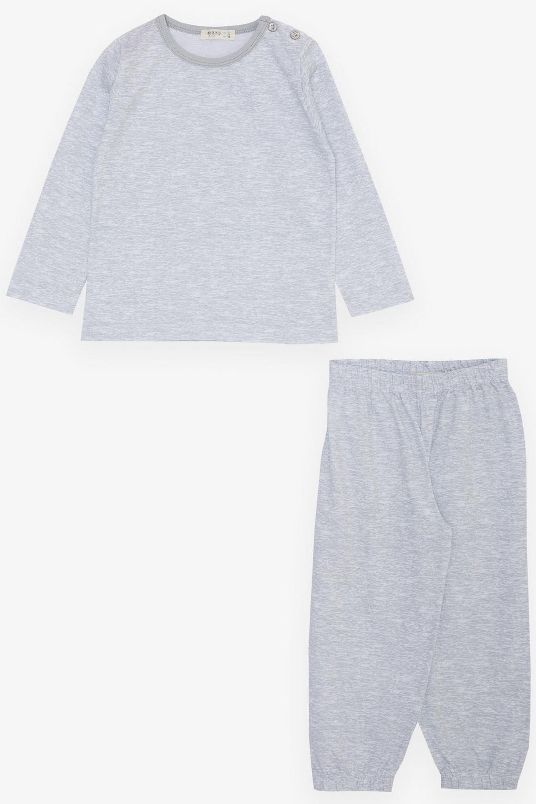 BRE Breeze Boys' Pyjama Set Basic 1-3 Years, Light Grey Melange - Bowling Green