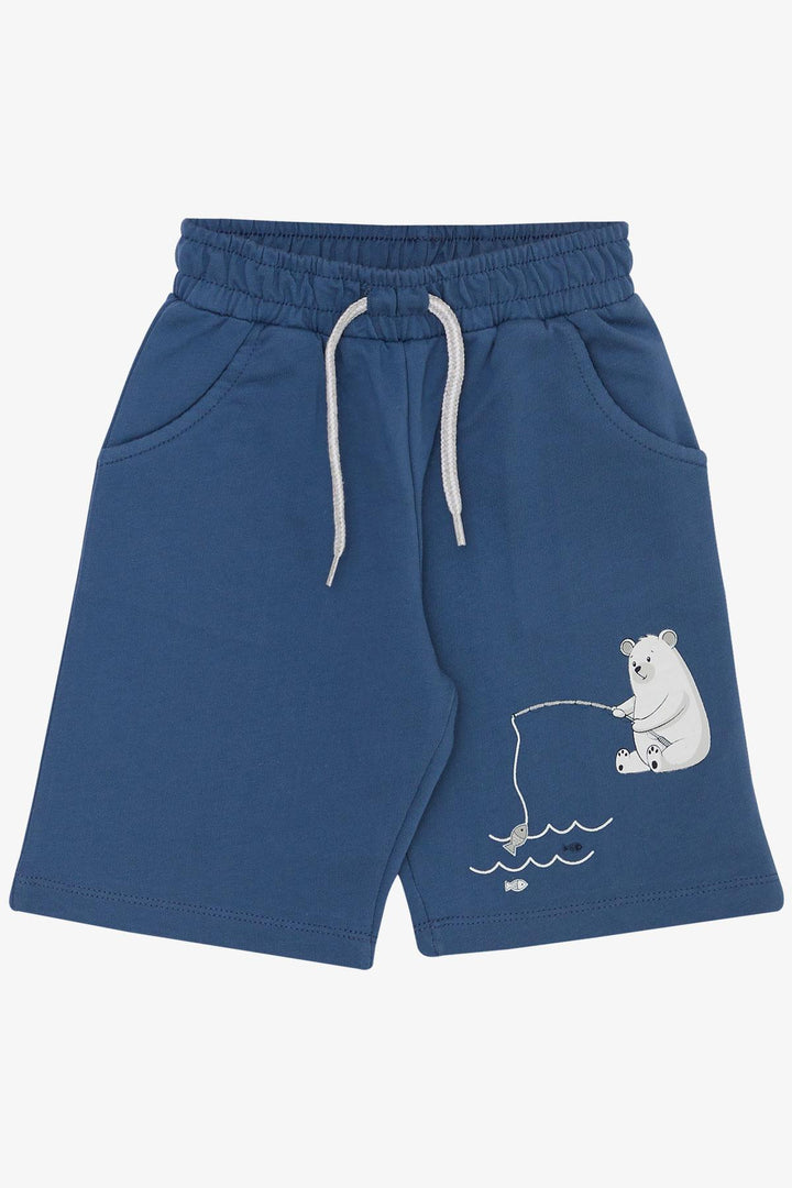 BRE Breeze Boys' Shorts Set Fisherman Cute Panda 1.5-5 Years, Light Blue - Pueblo