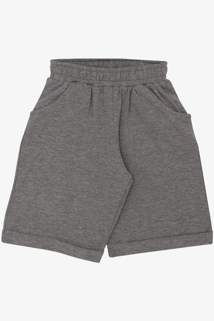 BRE Breeze Boys' Shorts Set with Pockets 3-7 Years, Dark Grey Melange - Bellevue