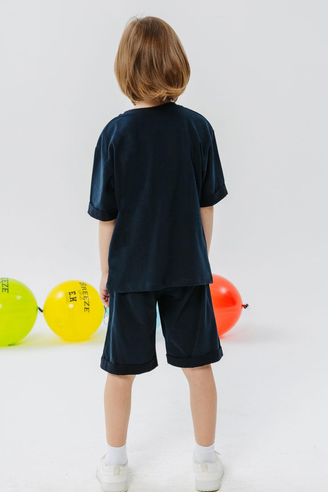 BRE Breeze Boys' Shorts Set with Pockets 3-7 Years, Navy Blue - Gent