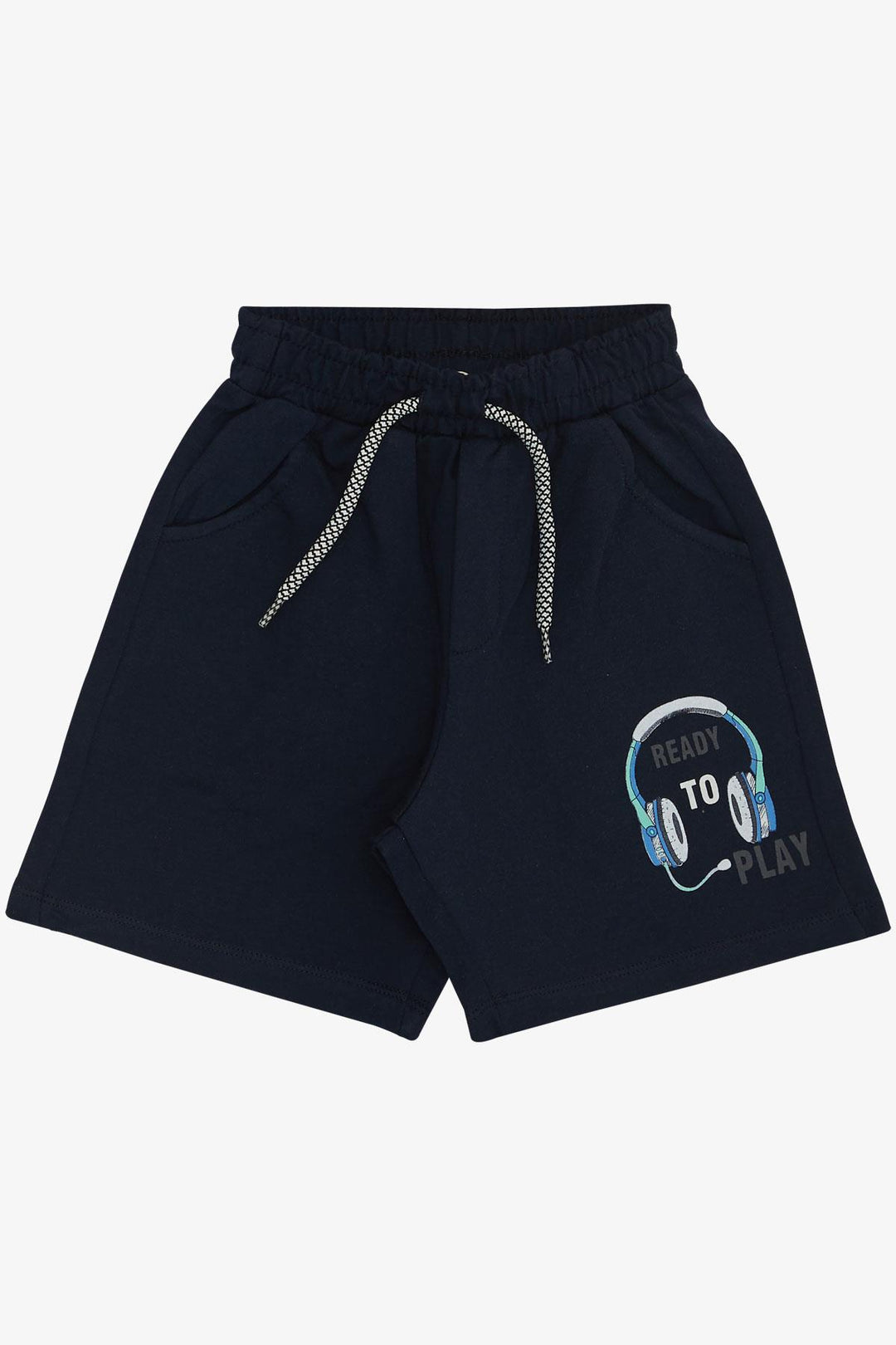 BRE Breeze Boys' Shorts Set Entertainment Time Themed Headphone Printed 3-8 Years, Ecru - Escondido