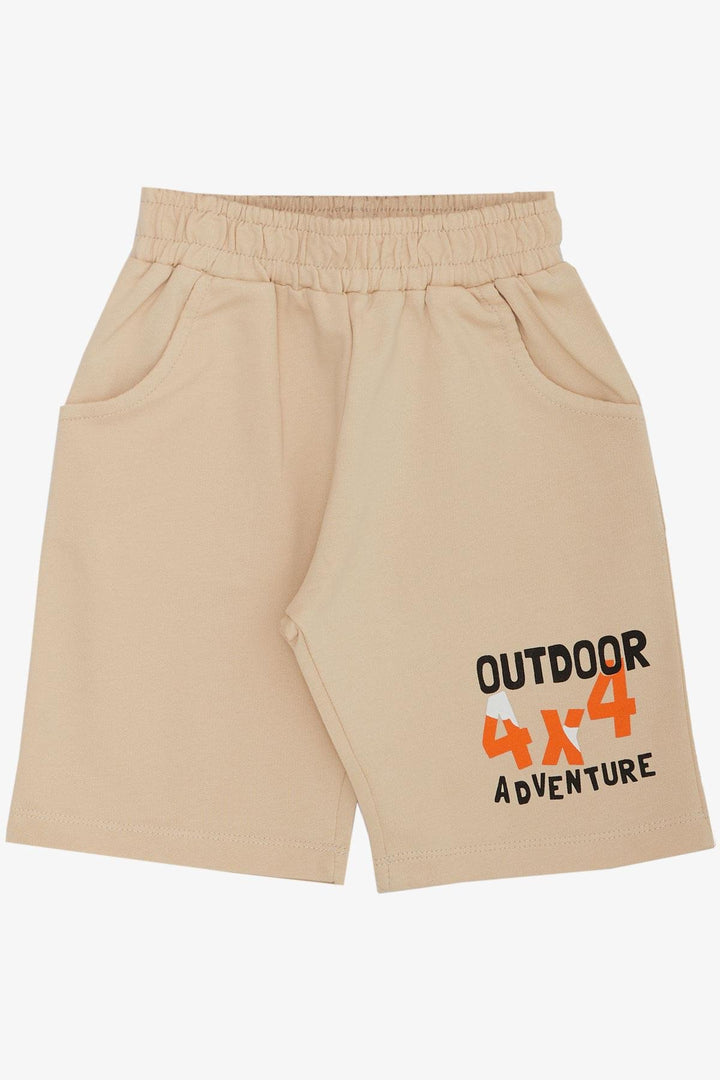 BRE Breeze Boys' Shorts Set Adventure Themed Car Printed 1.5-5 Years, Dandelion - Iguala de la Independencia