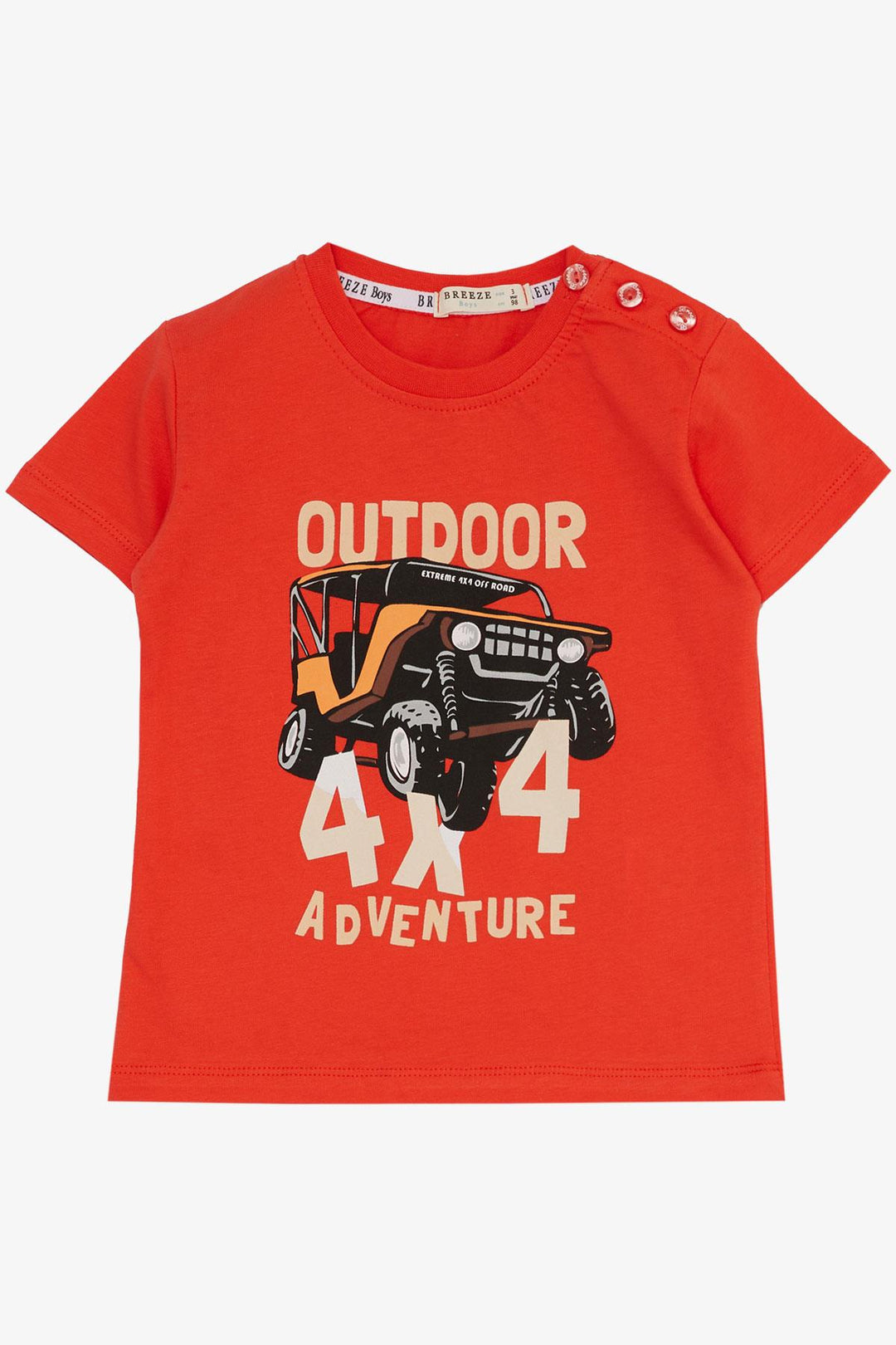 BRE Breeze Boys' Shorts Set Adventure Themed Car Printed 1.5-5 Years, Dandelion - Iguala de la Independencia