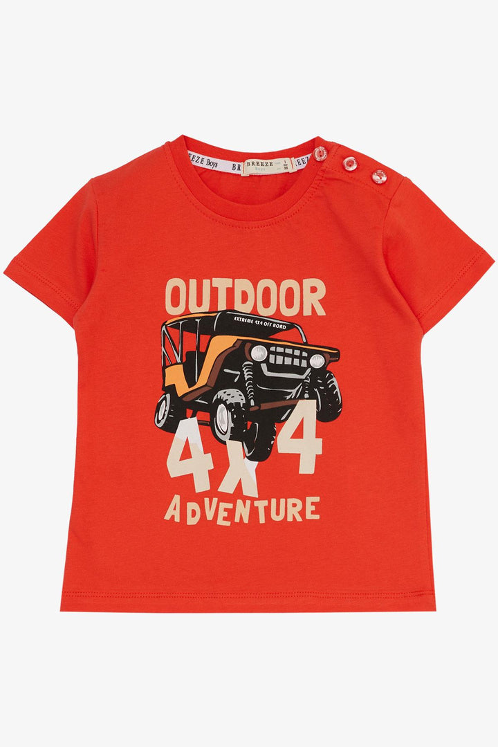 BRE Breeze Boys' Shorts Set Adventure Themed Car Printed 1.5-5 Years, Dandelion - Iguala de la Independencia