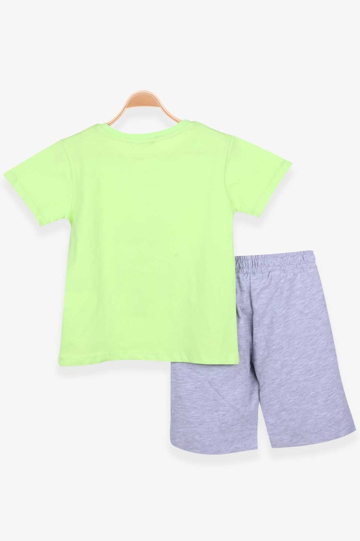 BRE Breeze Boys' Shorts Set with Car Print, Pistachio Green, 50 Years - Formigine