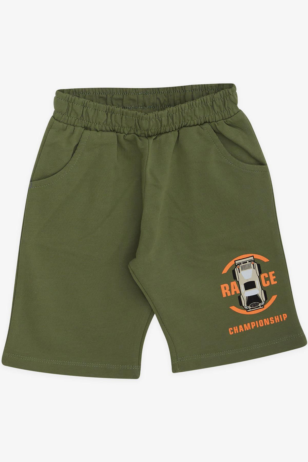 BRE Breeze Boys' Short Set with Car Print, 1-4 Years, Beige - Erding