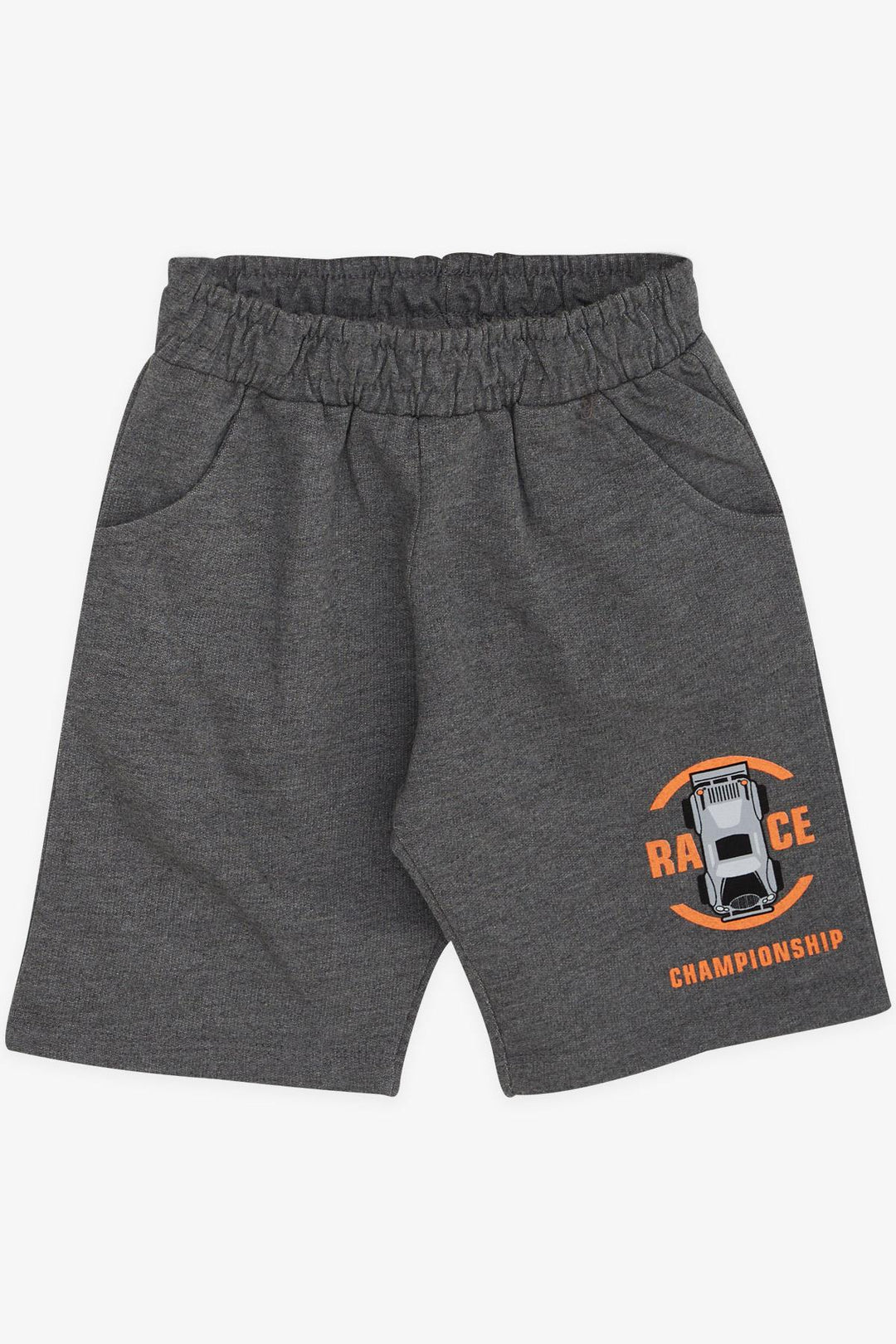 BRE Breeze Boys' Short Set with Car Print 1-4 Years, Light Grey Melange - New Brunswick