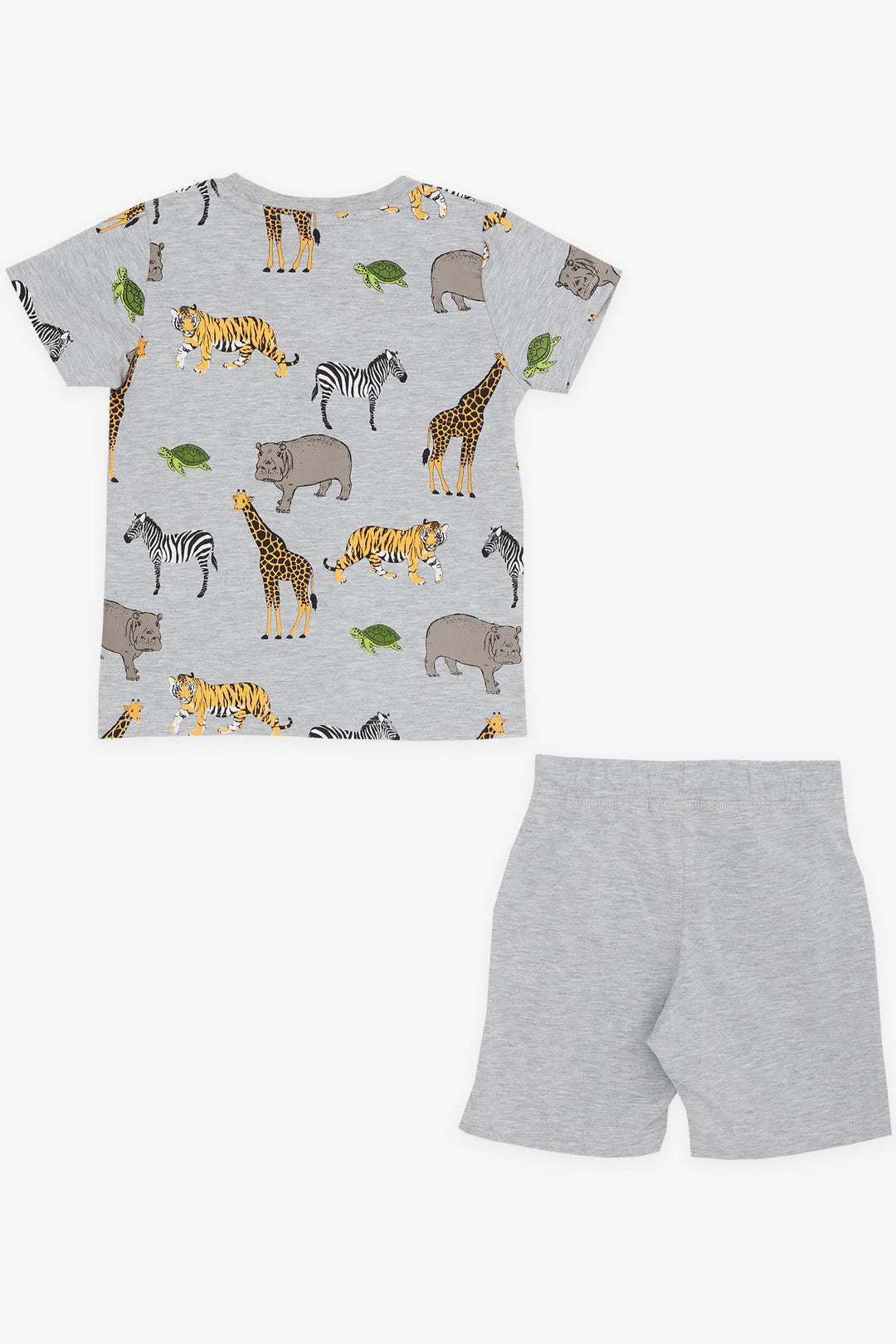 BRE Breeze Boys' Shorts Set Printed 2-6 Years, Grey Melange - Woodbridge