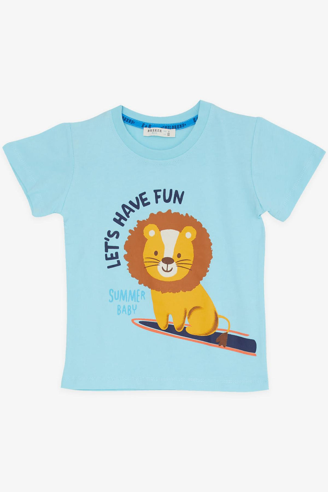 Шорты Breeze Boys Set Set Baby Lion Printed 1-4 года, светло-голубой-Esch-Sur-Alzette