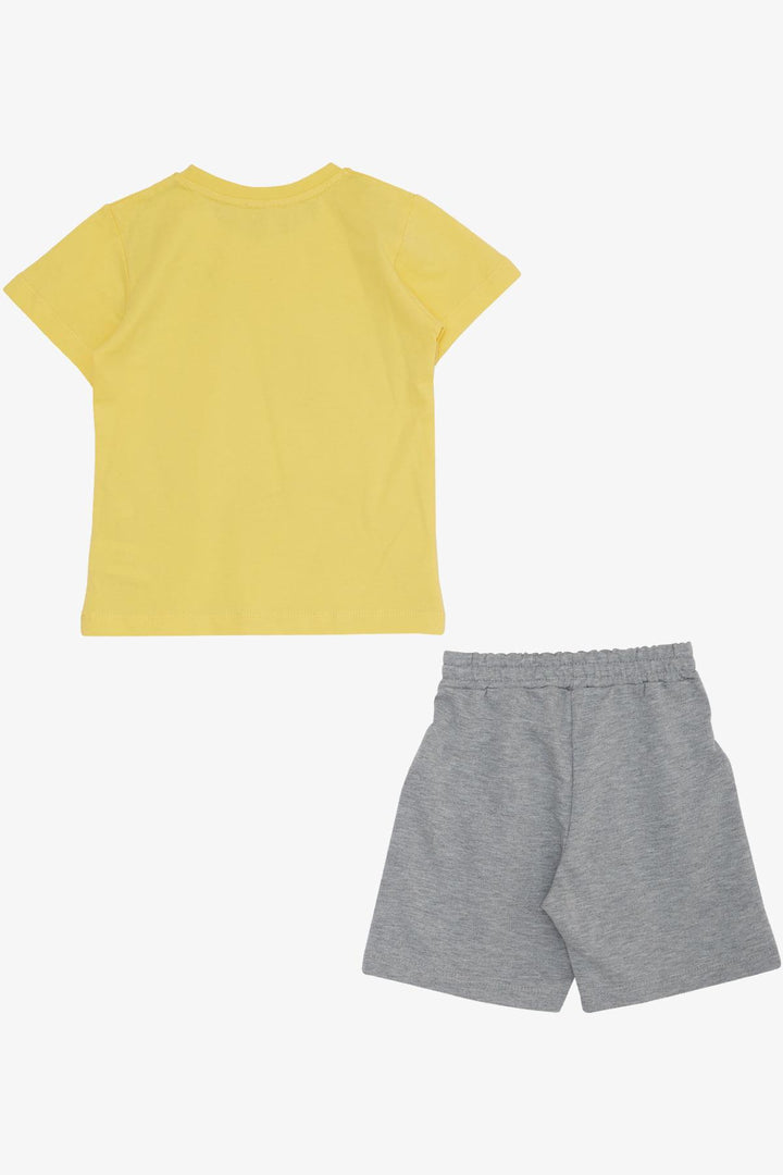 BRE Breeze Boys' Shorts Set with Crazy Dinosaur Print, 1.5-5 Years, Yellow - Wageningen