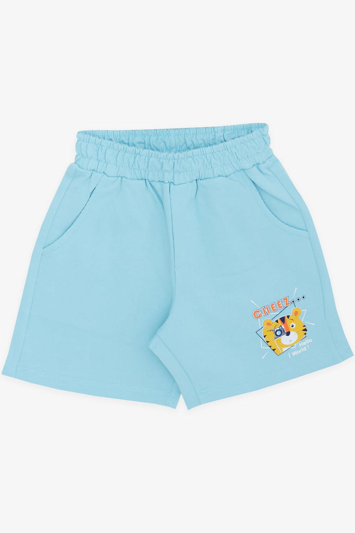 BRE Breeze Girls & Boys Boys' Shorts Set Photographer Lion Printed 1-4 Years, White - Westmont