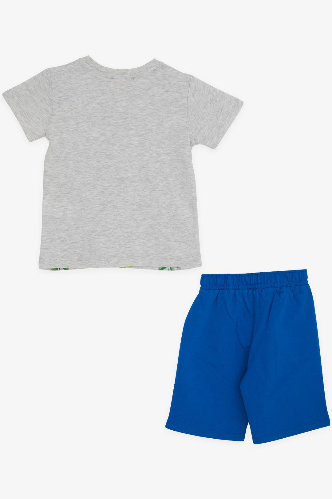 BRE Breeze Boys' Shorts Set Camper Crocodile Printed 2-6 Years, Light Grey Melange - Plauen