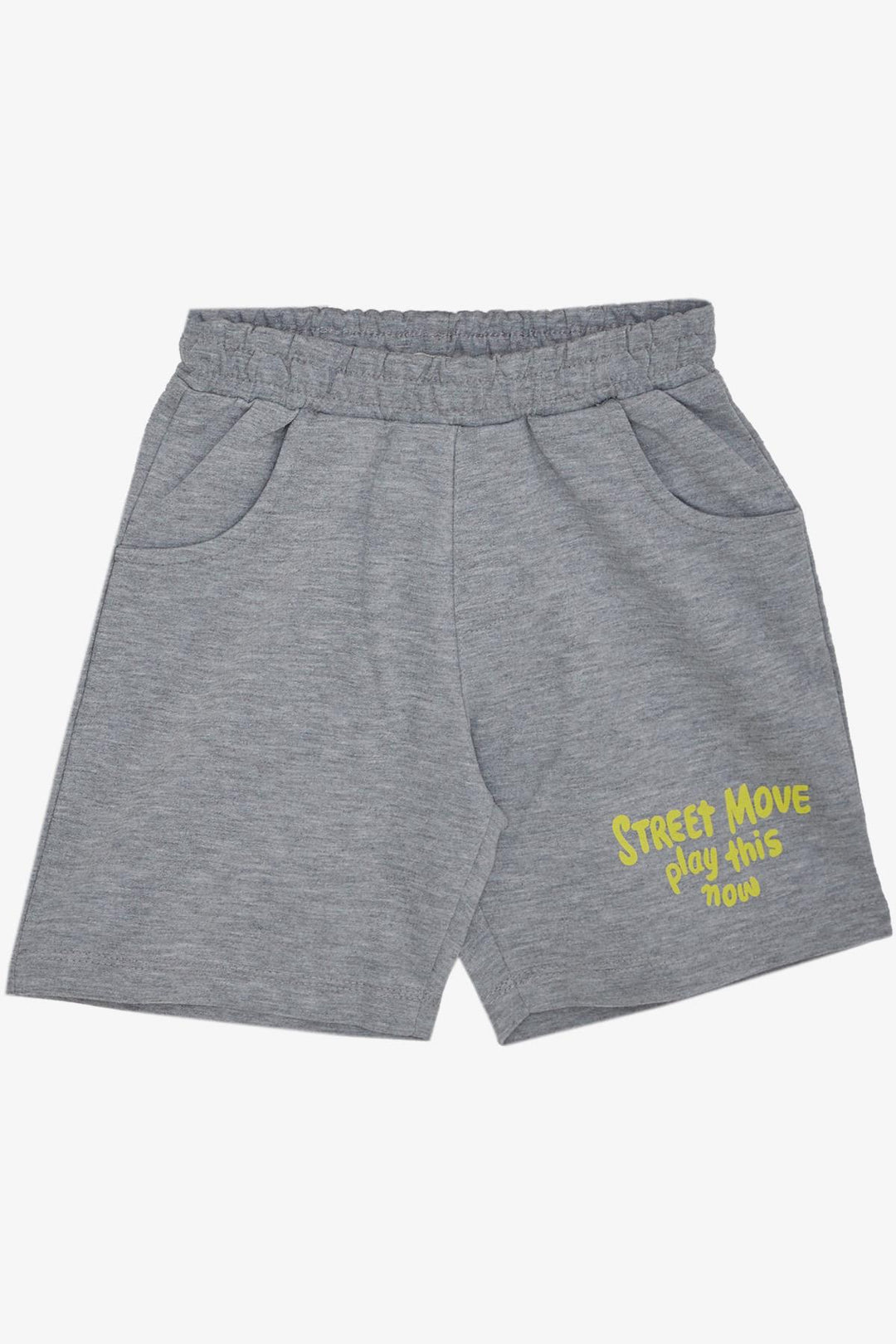 BRE Breeze Girls & Boys Boys' Shorts Set Skateboarder Bear Printed 2-6 Years, Yellow - Saint-Denis