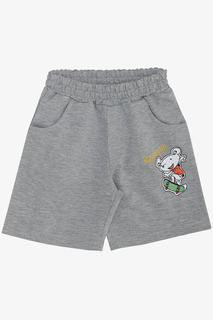 BRE Breeze Boys' Shorts Set Skateboarding Mouse & Cute Crocodile Printed 2-6 Years, Pistachio Green - Pinotepa