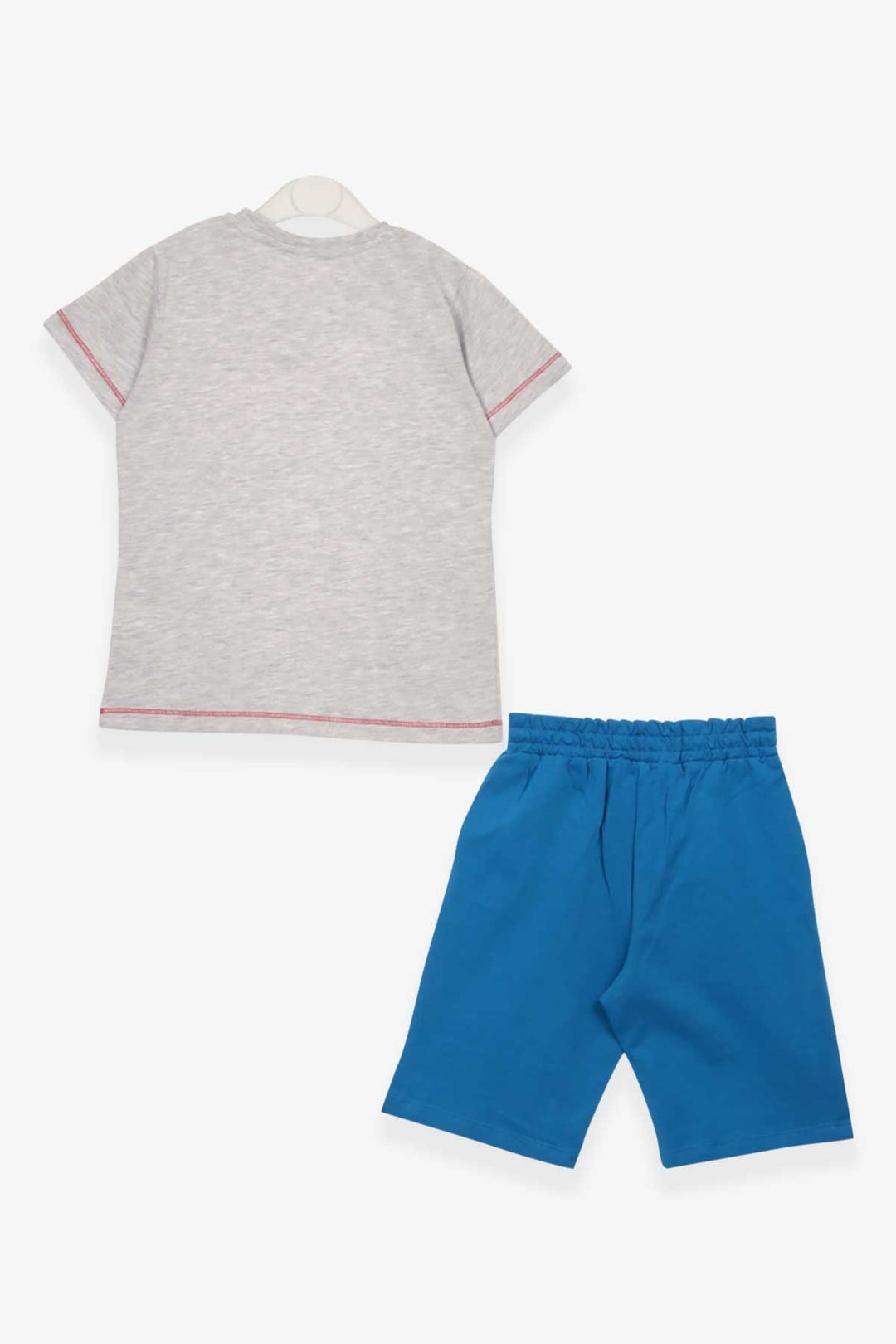 BRE Breeze Boys' Shorts Set with Shark Print, 1.5-5 Years, Light Grey Melange - St. Louis