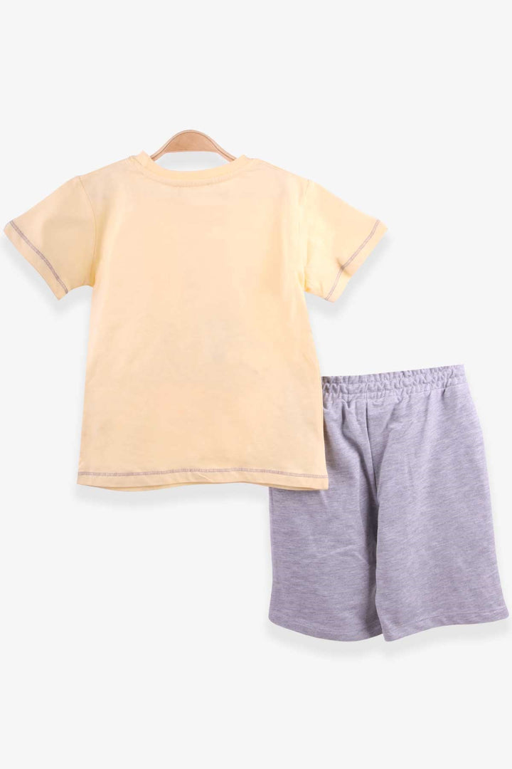 BRE Breeze Boys' Shorts Set with Shark Print, 1.5-5 Years, Yellow - Kavála