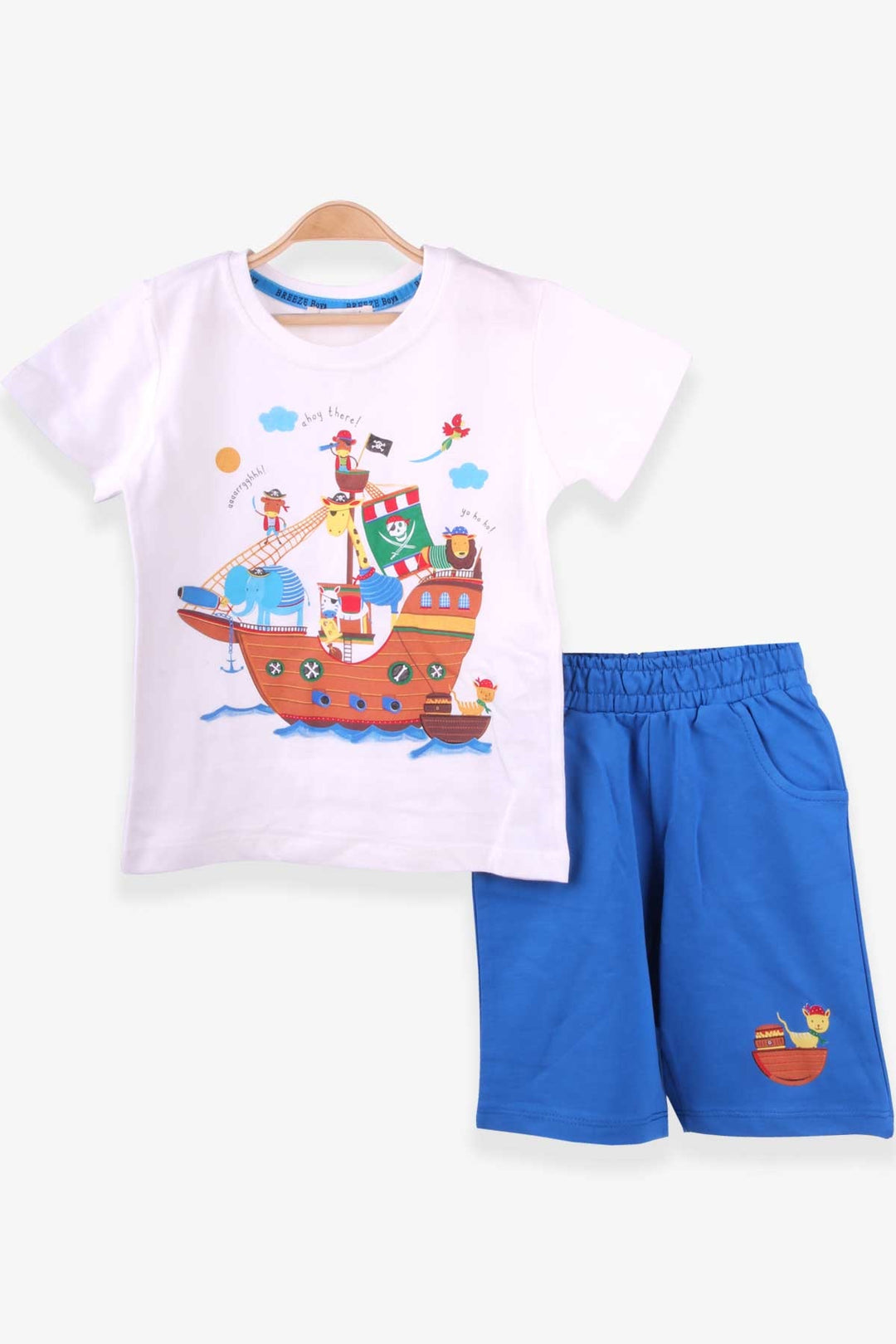 BRE Breeze Boys' Shorts Set Pirate Animals Printed 1-4 Years, Beige - Évry