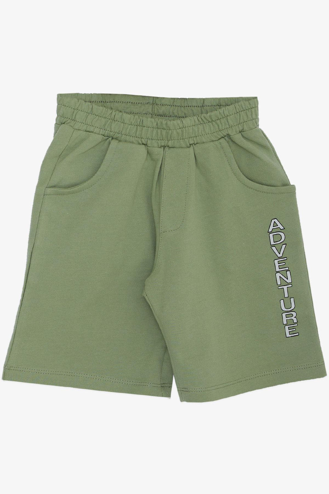 BRE Breeze Boys' Shorts Set Adventure Park Themed Dinosaur Embossed Summer Printed 2-6 Years, Light Grey Melange - Launceston