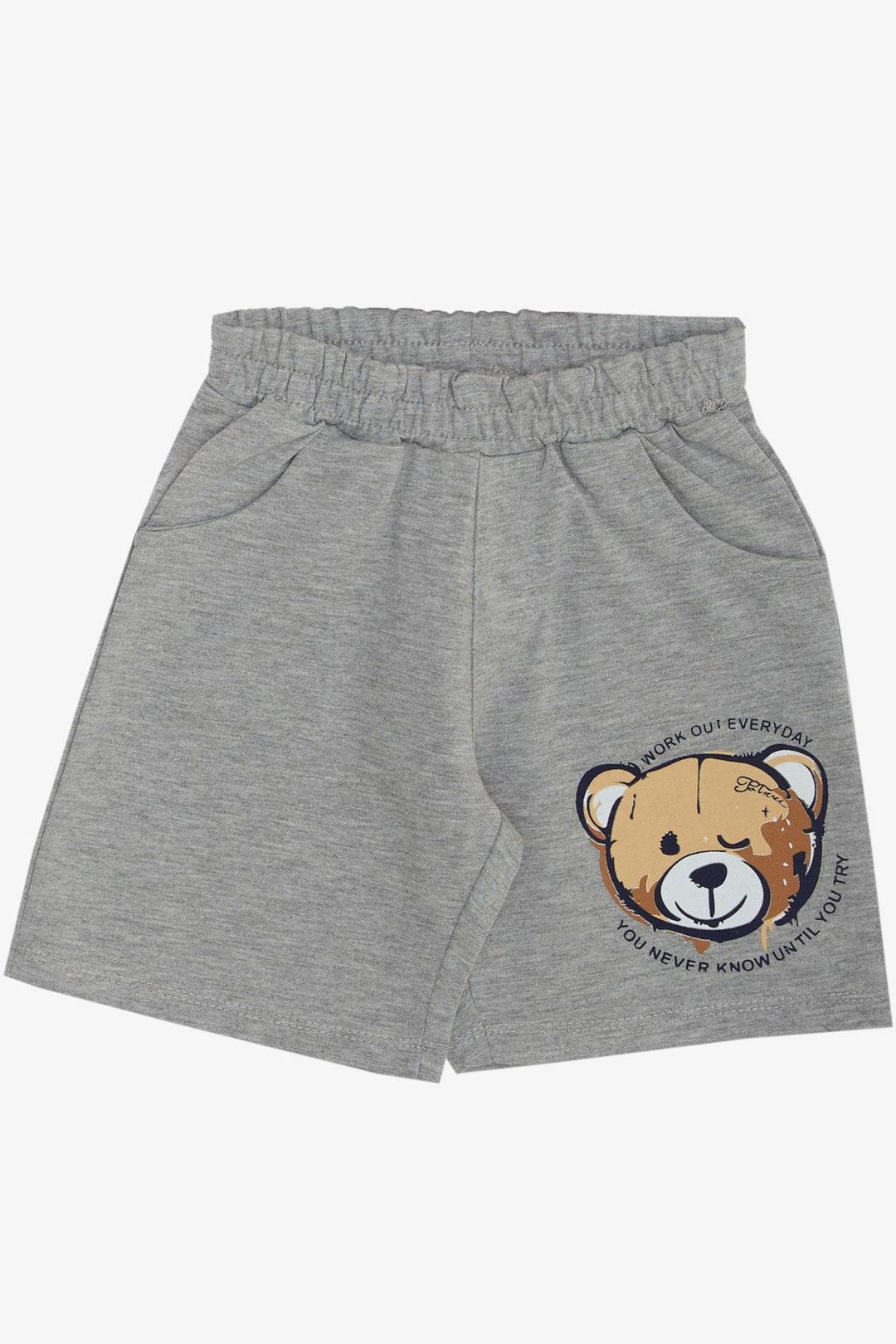 BRE Breeze Boys' Shorts Set with Happy Bear Print, 2-6 Years, Yellow - Bartlesville