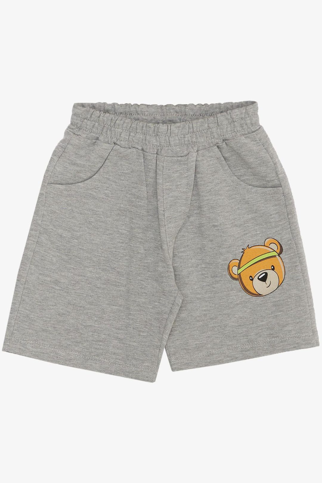 BRE Breeze Boys' Shorts Set Happy Team Themed Bear Printed 2-6 Years, Pistachio Green - Kozáni