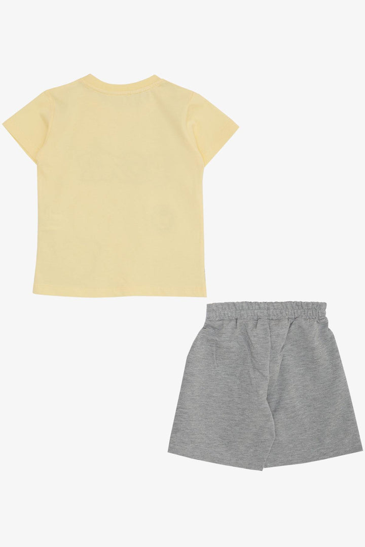 BRE Breeze Boys' Shorts Set with Happy Bear Print, 2-6 Years, Yellow - Bartlesville