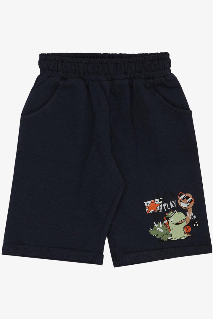 BRE Breeze Boys' Shorts Set Playtime Happy Animals Printed 1-4 Years, Light Grey Melange - Nettetal