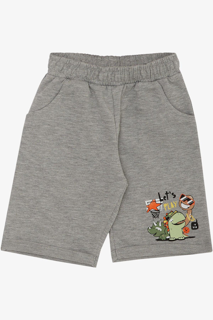 BRE Breeze Boys' Shorts Set Playtime Happy Animals Printed 1-4 Years, Yellow - Bragadiru