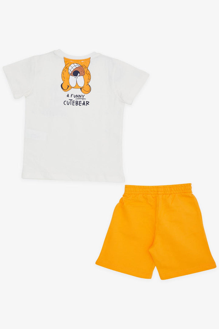 BRE Breeze Girls & Boys Boys' Shorts Set Cute Bear Printed 1.5-5 Years, Ecru - Rosemead