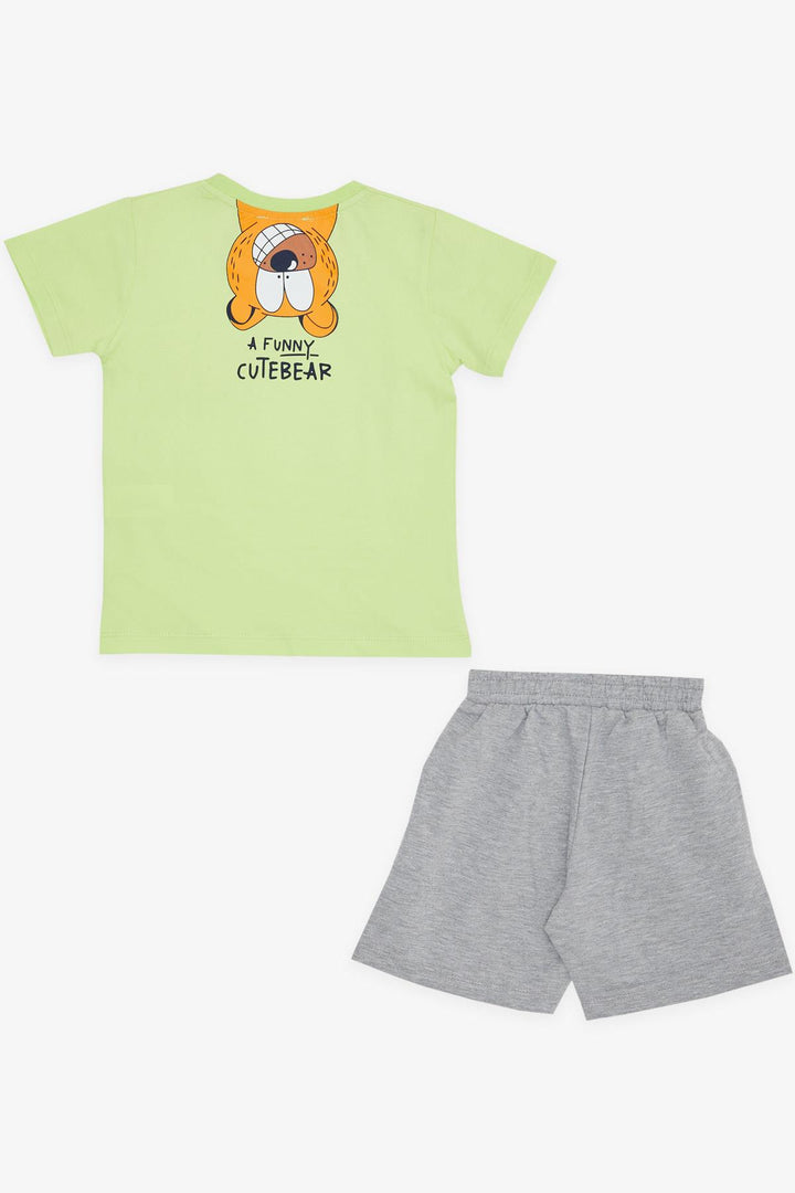 BRE Breeze Girls & Boys Boys' Shorts Set Cute Bear Printed 1.5-5 Years, Pistachio Green - Drachten