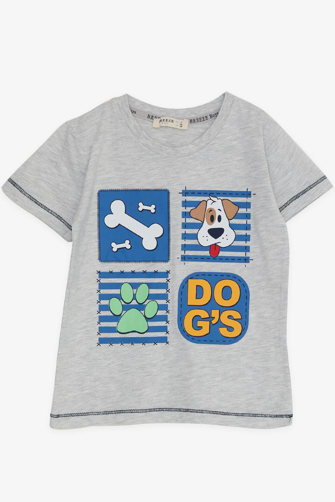 BRE Breeze Boys' Shorts Set Cute Puppy 1-4 Years, Light Grey Melange - Port Arthur