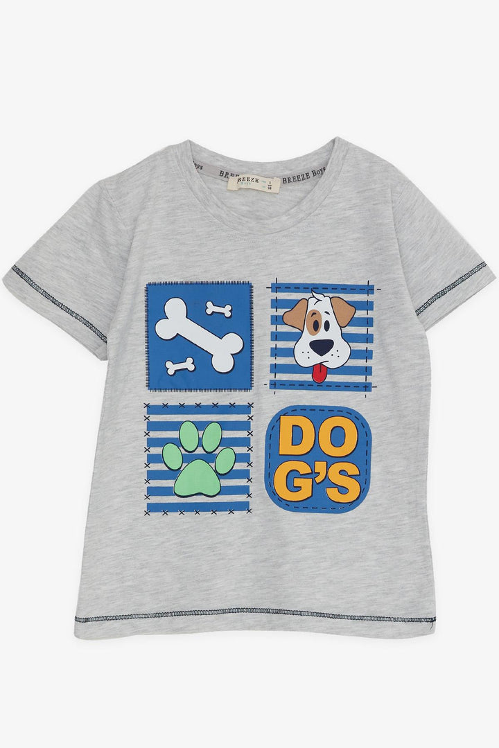 BRE Breeze Boys' Shorts Set Cute Puppy 1-4 Years, Light Grey Melange - Port Arthur