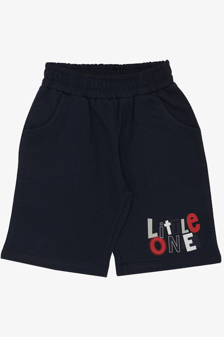 BRE Breeze Boys' Shorts Set with Printed Text for 1.5-5 Years, Light Blue - Perris