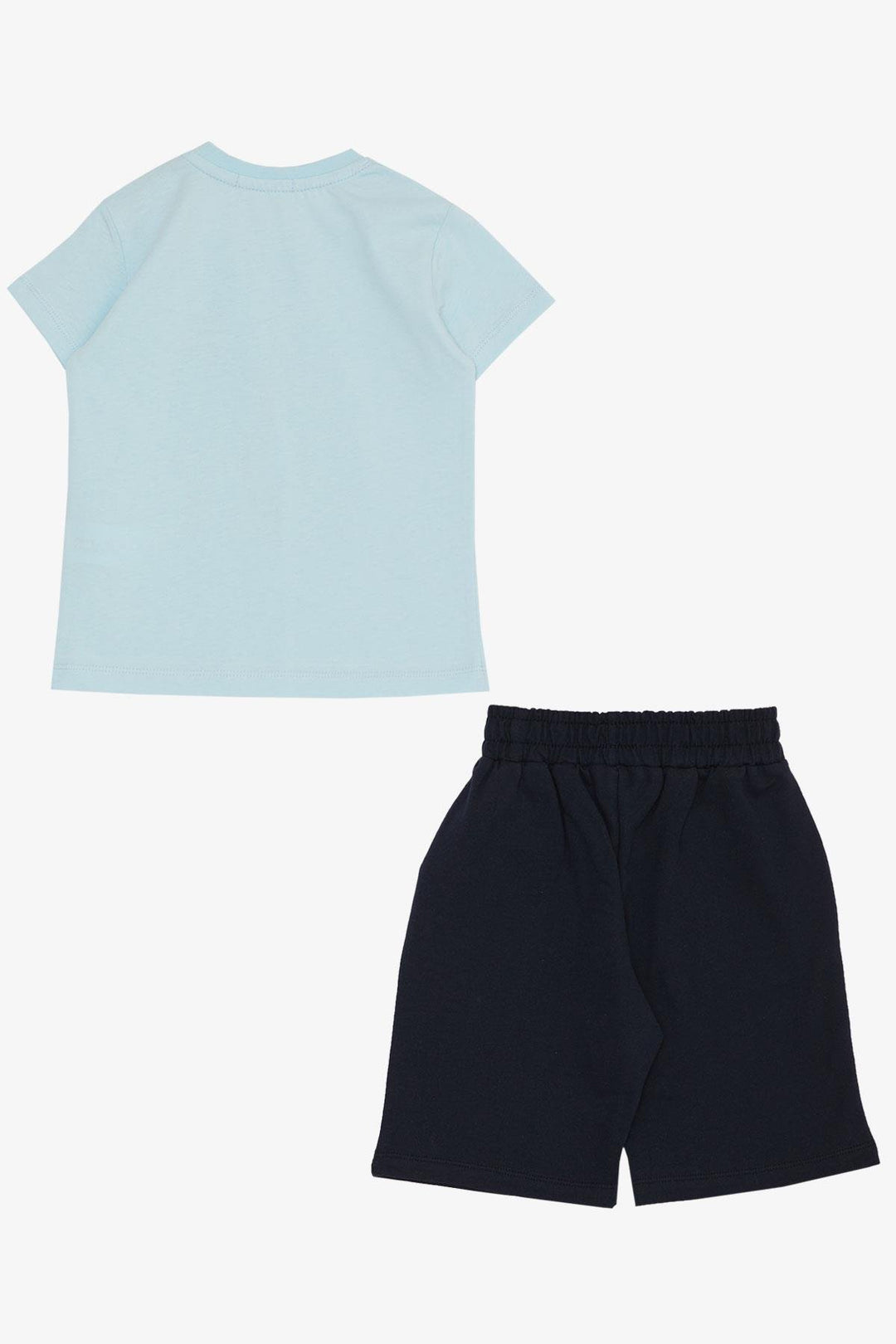 BRE Breeze Boys' Shorts Set with Printed Text for 1.5-5 Years, Light Blue - Perris