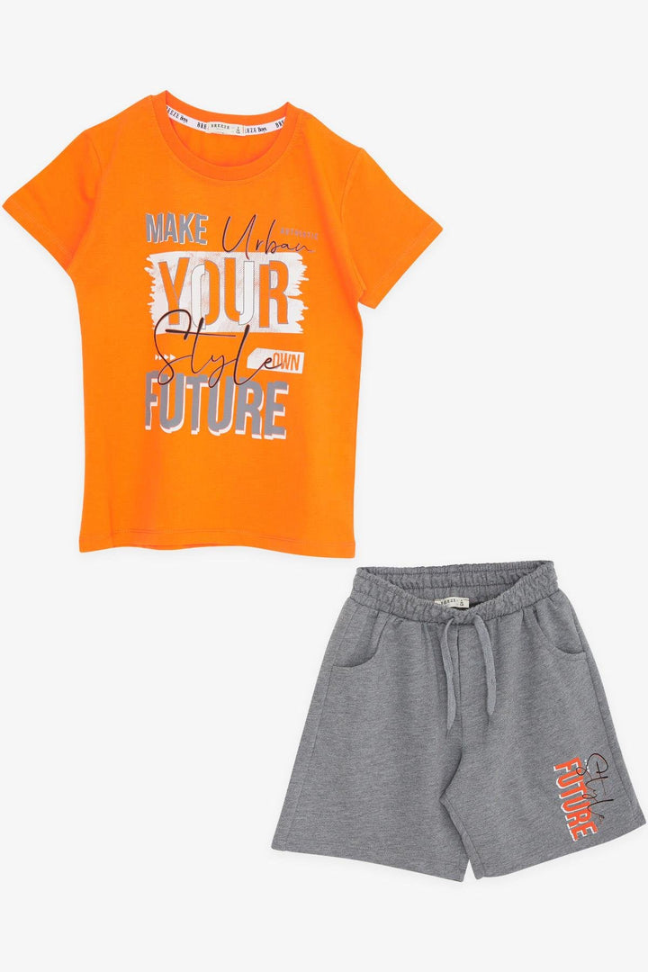 BRE Breeze Boys' Shorts Set with Printed Writing Pockets 84 Years, Orange - Laatzen