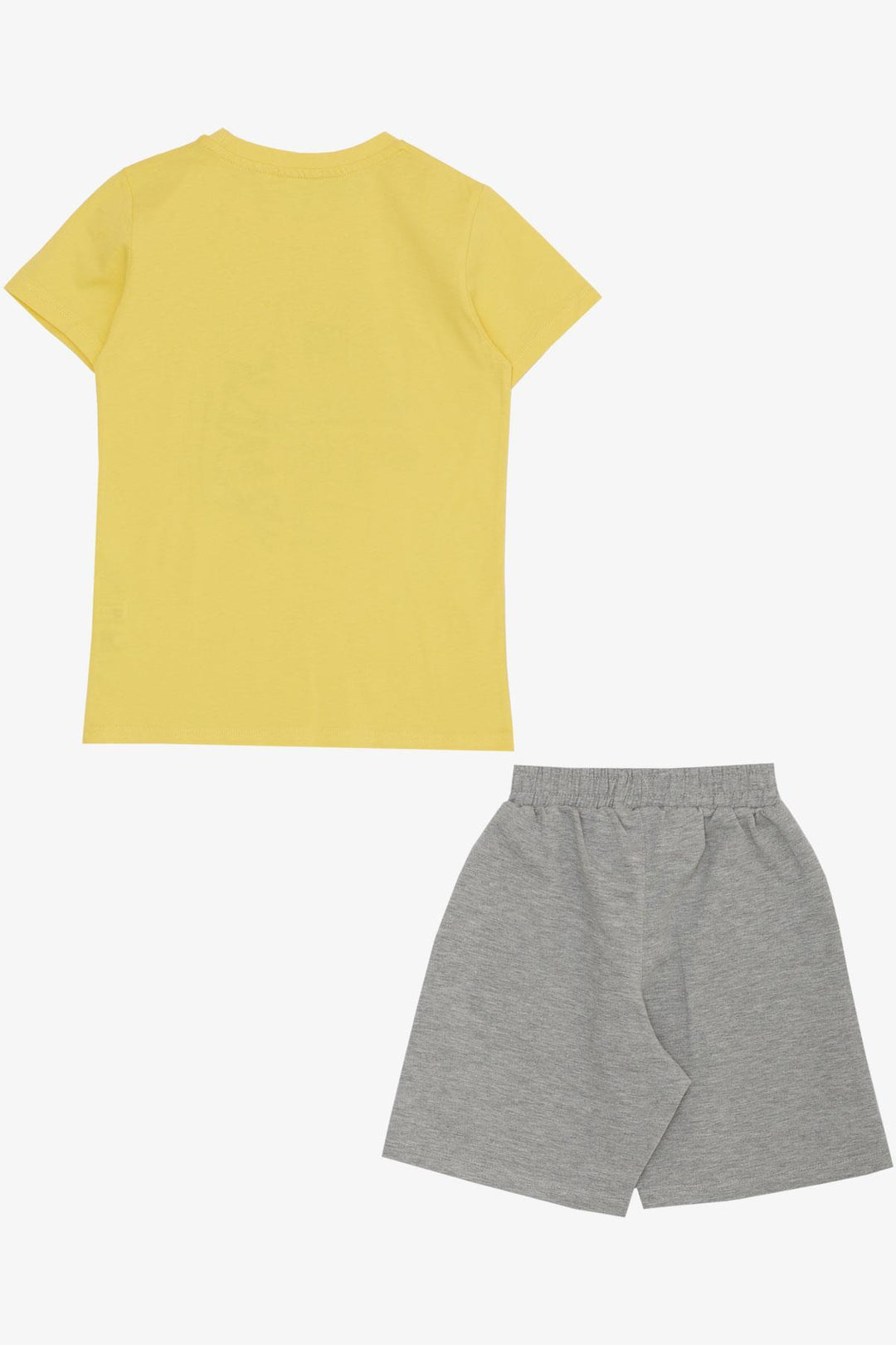 BRE Breeze Boys' Shorts Set with Printed Writing and Lace-up Accessories, 84 Years, Yellow - Irondequoit