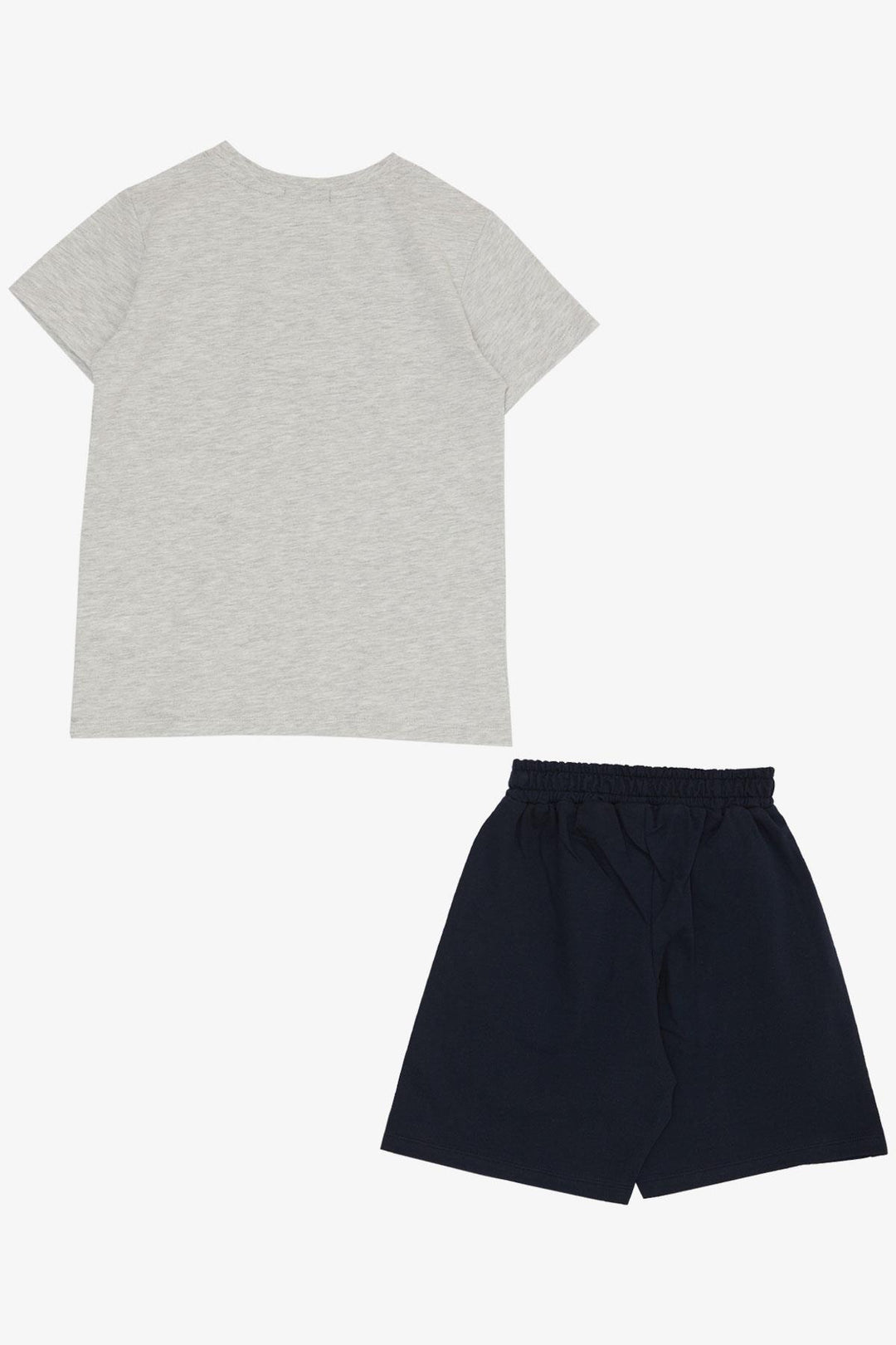 BRE Breeze Boys' Shorts Set with Printed Text Pockets 84 Years, Light Grey Melange - Portsmouth