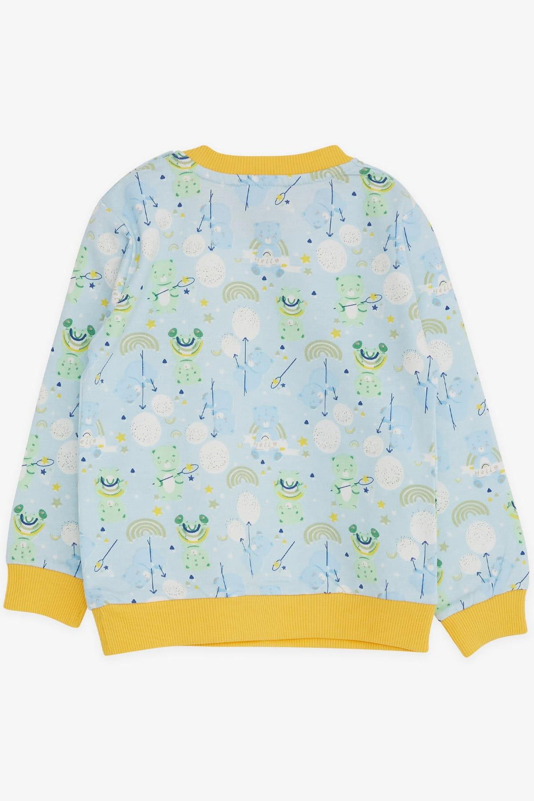 BRE Breeze Boys' Sweatshirt Cheerful Bear Patterned 1.5-5 Years, Light Blue - Vancouver