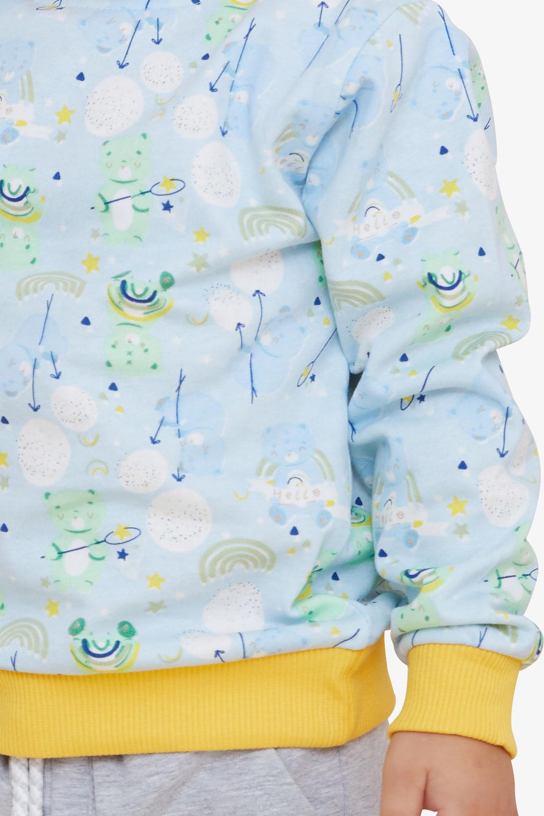 BRE Breeze Boys' Sweatshirt Cheerful Bear Patterned 1.5-5 Years, Light Blue - Vancouver