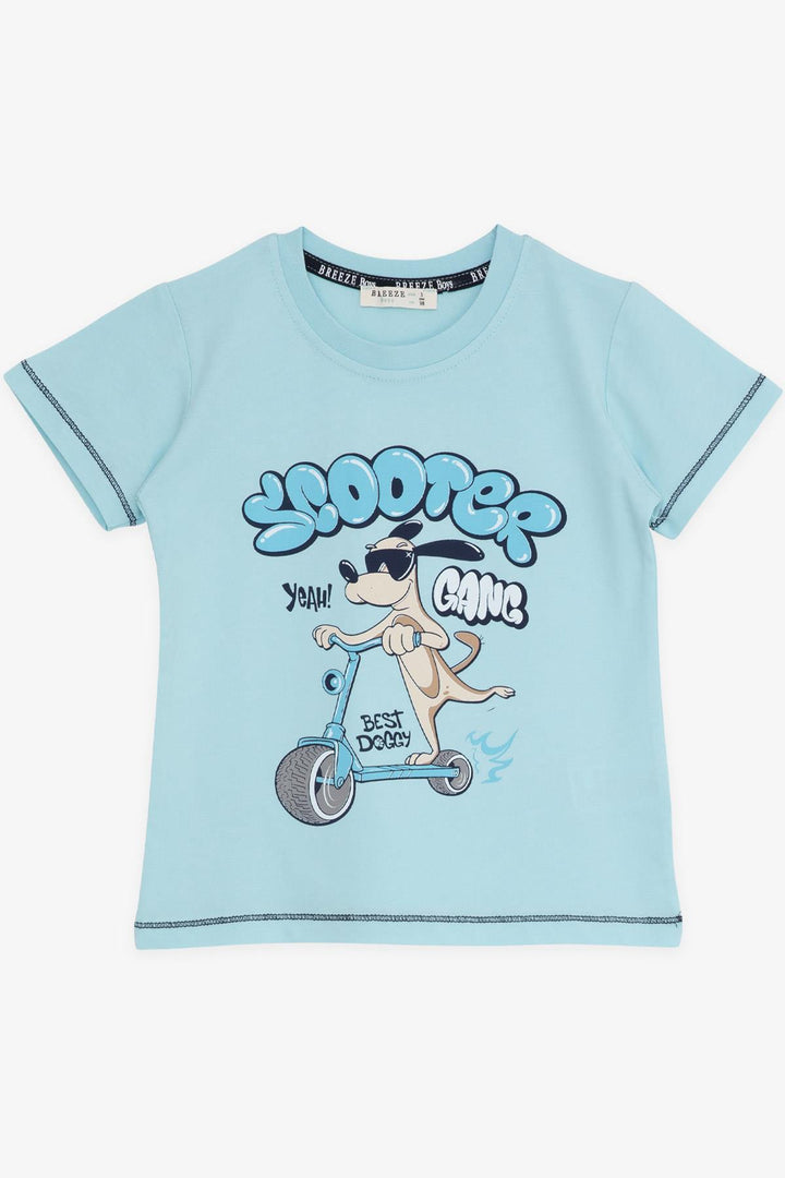 BRE Breeze Boys' Skateboarder Puppy Printed Set for 1-4 Years, Blue - Conway