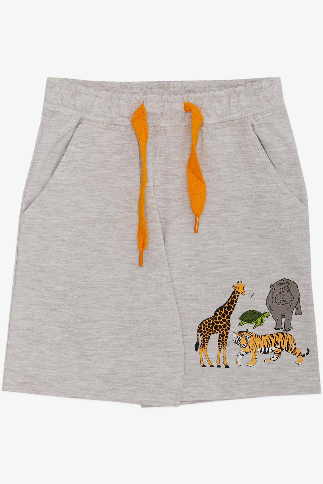 BRE Breeze Boys' Set with Shorts Strong Animal Patterned 1.5-5 Years, Beige Melange - Heusden