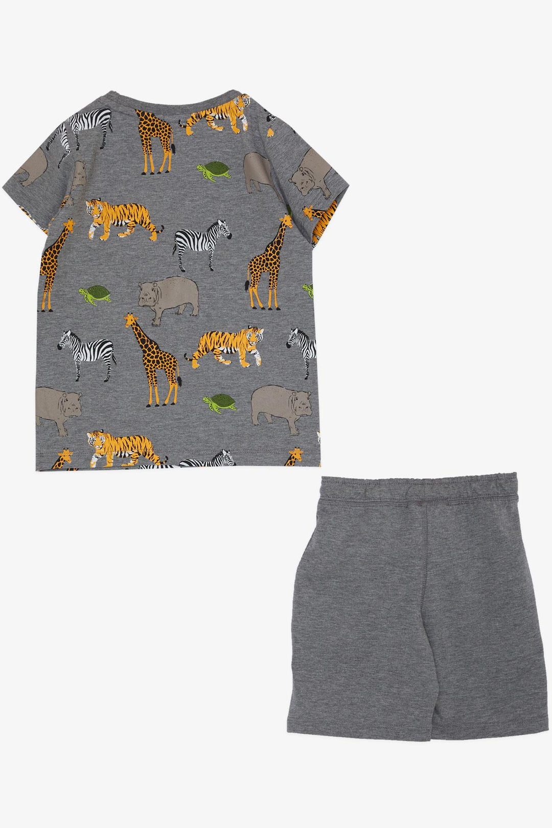 BRE Breeze Boys' Set with Shorts Strong Animal Patterned 1.5-5 Years, Dark Grey Melange - Conflans-Sainte-Honorine