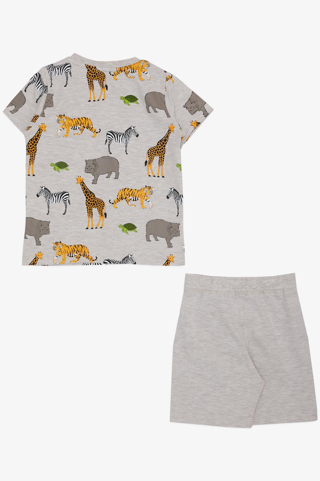 BRE Breeze Boys' Set with Shorts Strong Animal Patterned 1.5-5 Years, Beige Melange - Heusden