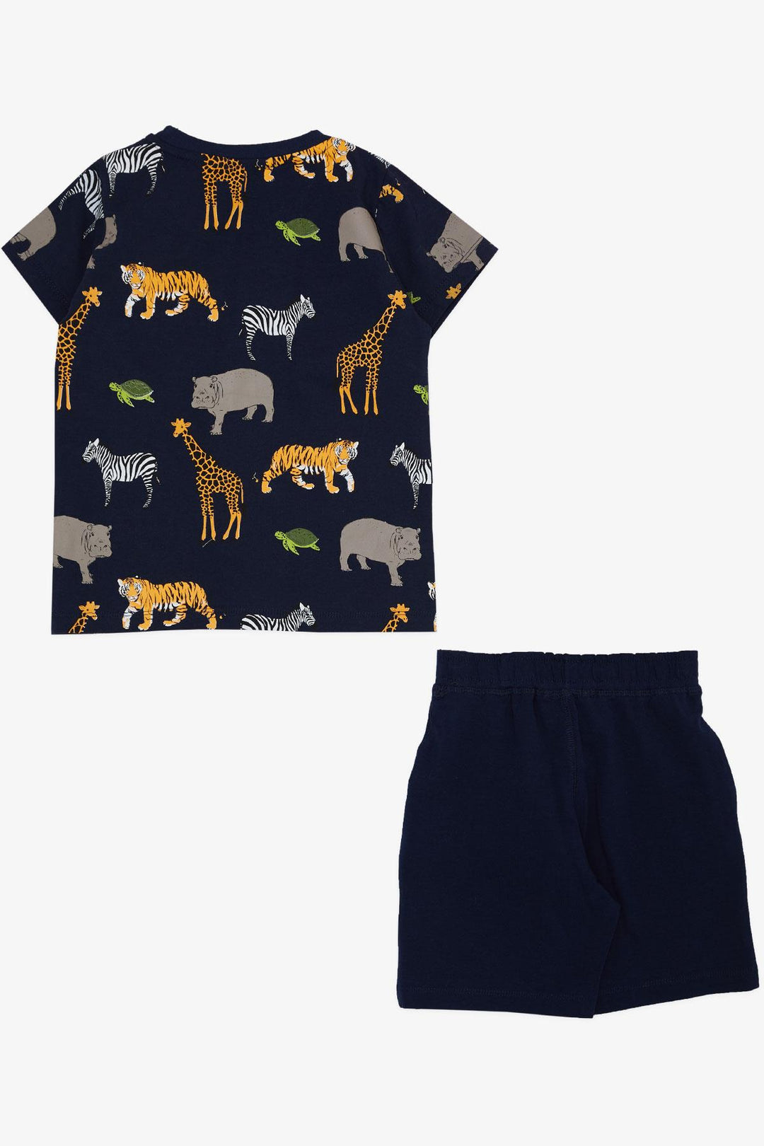 BRE Breeze Boys' Set with Shorts Strong Animal Patterned 1.5-5 Years, Navy Blue - Oshkosh