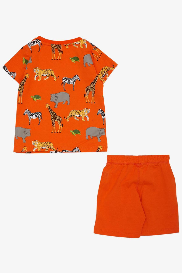 BRE Breeze Boys' Set with Shorts Strong Animal Patterned 1.5-5 Years, Orange - Mönchengladbach