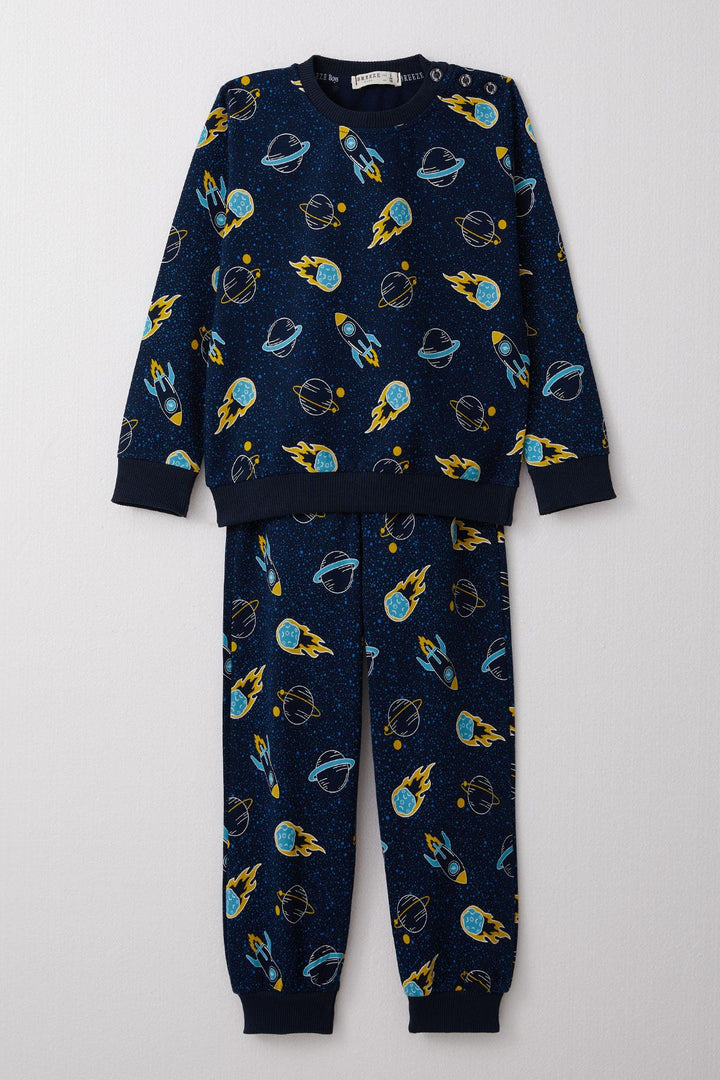 BRE Breeze Boys' Space Themed Suit 1.5-5 Years, Navy Blue - Ames