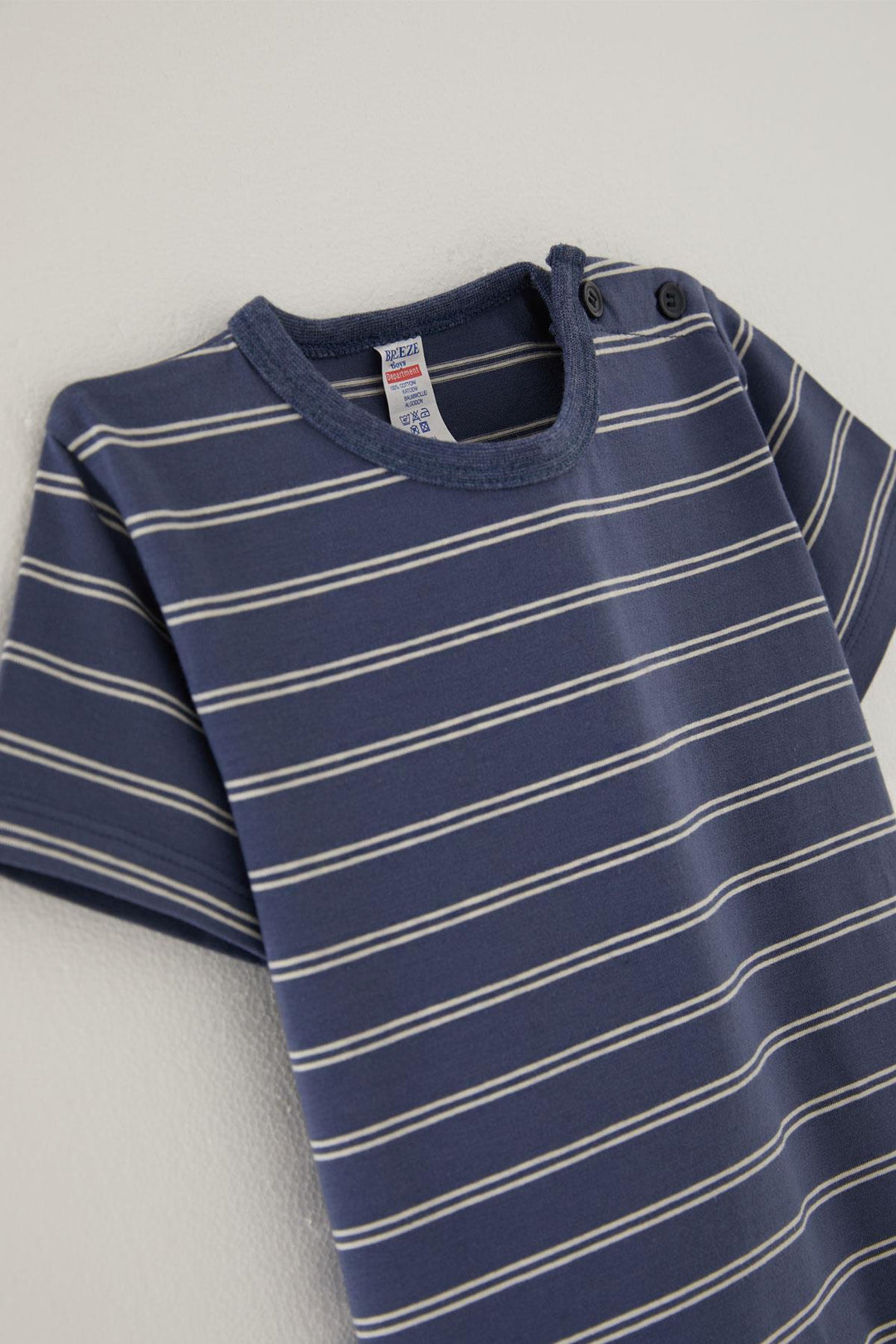 BRE Breeze Boys' T-shirt Striped 1-4 Years, Dark Blue - Dunkerque