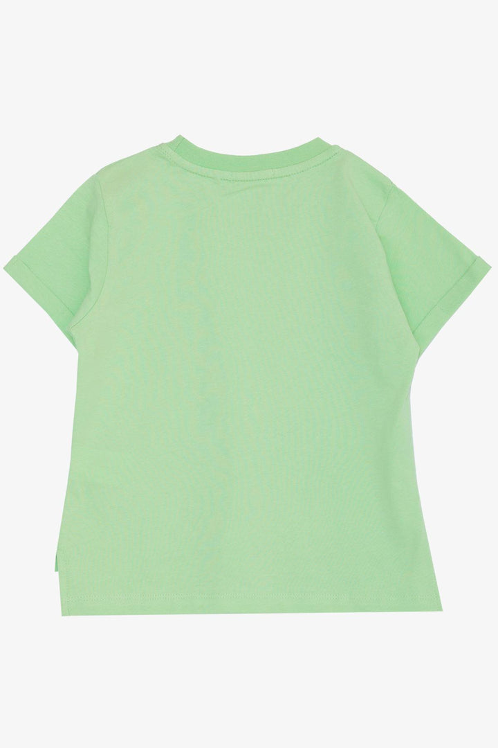 BRE Breeze Boys' T-Shirt Slogan Themed Car Printed 2-6 Years, Pistachio Green - Aversa