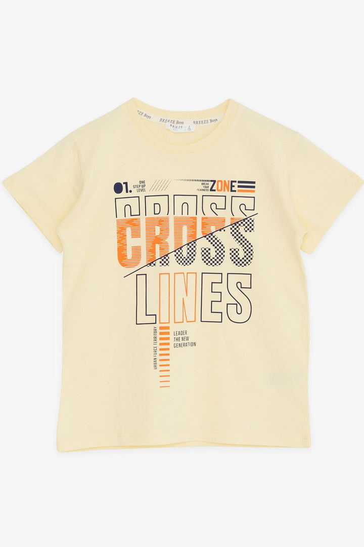 BRE Breeze Girls & Boys Boys T-Shirt Printed with Text, 84 Years, Yellow - Tehuacán